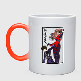 Кружка хамелеон с принтом Evangelion 3.0+1.0  в городе Новоалтайск, керамика | меняет цвет при нагревании, емкость 330 мл | Тематика изображения на принте: evangelion | evangelion nerv | nerv | shinji ikari | аска лэнгли | аска лэнгли сорью | евангелион | евангелион nerv | нерв | синдзи | синдзи икари