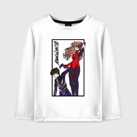 Детский лонгслив хлопок с принтом Evangelion 3.0+1.0  в городе Новоалтайск, 100% хлопок | круглый вырез горловины, полуприлегающий силуэт, длина до линии бедер | evangelion | evangelion nerv | nerv | shinji ikari | аска лэнгли | аска лэнгли сорью | евангелион | евангелион nerv | нерв | синдзи | синдзи икари