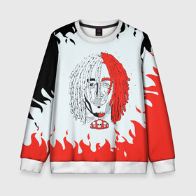 Детский свитшот 3D с принтом LIL PUMP | ЛИЛ ПАМП (Z) в городе Новоалтайск, 100% полиэстер | свободная посадка, прямой крой, мягкая тканевая резинка на рукавах и понизу свитшота | Тематика изображения на принте: esketit | gucci gang | lil pump | pattern | гуччи ганг | лил памп
