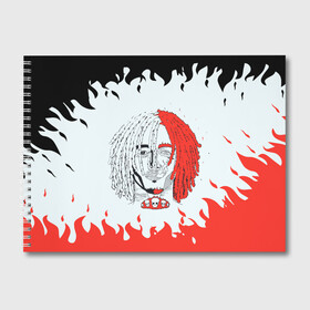 Альбом для рисования с принтом LIL PUMP | ЛИЛ ПАМП (Z) в городе Новоалтайск, 100% бумага
 | матовая бумага, плотность 200 мг. | Тематика изображения на принте: esketit | gucci gang | lil pump | pattern | гуччи ганг | лил памп