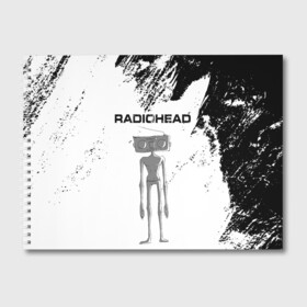 Альбом для рисования с принтом Radiohead | Радиохед (Z) в городе Новоалтайск, 100% бумага
 | матовая бумага, плотность 200 мг. | Тематика изображения на принте: radiohead | thomas edward yorke | альтернативный рок | арт рок | джонни гринвуд | инди рок | колин гринвуд | том йорк | фил селуэй | эд о’брайен | экспериментальный рок | электронная музыка