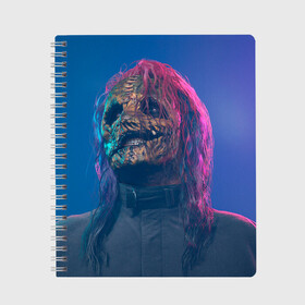 Тетрадь с принтом Corey Taylor в городе Новоалтайск, 100% бумага | 48 листов, плотность листов — 60 г/м2, плотность картонной обложки — 250 г/м2. Листы скреплены сбоку удобной пружинной спиралью. Уголки страниц и обложки скругленные. Цвет линий — светло-серый
 | Тематика изображения на принте: alternative | metall | music | rock | slipknot | slipnot | альтернатива | кори тейлор | металл | музыка | рок | слипкнот | слипнот