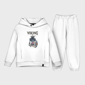 Детский костюм хлопок Oversize с принтом Викинг | Viking | Воин (Z) в городе Новоалтайск,  |  | scandinavian | skull | valhala | valhalla | viking | vikings | warriros | вальхала | викинг | воин | скандинавия | скандинавская мифология | череп