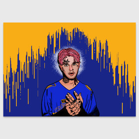 Поздравительная открытка с принтом LIL PEEP | ЛИЛ ПИП (Z) в городе Новоалтайск, 100% бумага | плотность бумаги 280 г/м2, матовая, на обратной стороне линовка и место для марки
 | Тематика изображения на принте: lil peep | lil prince | pink | зарубежная музыка | лил пип | маленький принц