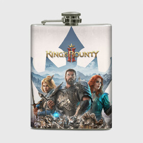Фляга с принтом Kings Bounty 2 трио в городе Новоалтайск, металлический корпус | емкость 0,22 л, размер 125 х 94 мм. Виниловая наклейка запечатывается полностью | Тематика изображения на принте: games | kings bounty 2 | knight | magic | pc | playstation | rpg | sword | xbox | игры | иксбокс | королевская награда | магия | меч | пк | плейстешен | рпг | рыцарь