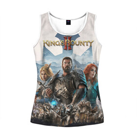 Женская майка 3D с принтом Kings Bounty 2 трио в городе Новоалтайск, 100% полиэстер | круглая горловина, прямой силуэт, длина до линии бедра | games | kings bounty 2 | knight | magic | pc | playstation | rpg | sword | xbox | игры | иксбокс | королевская награда | магия | меч | пк | плейстешен | рпг | рыцарь