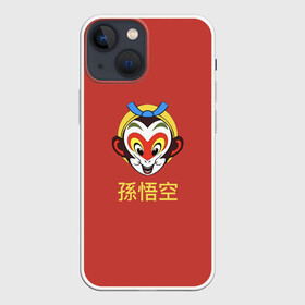 Чехол для iPhone 13 mini с принтом Сунь Укун в облаках в городе Новоалтайск,  |  | аниме | китай | китайские облака | мифология | путешествие на запад | сунь укун | царь обезьян