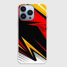 Чехол для iPhone 13 Pro с принтом КРАСНО ЖЕЛТЫЙ СПОРТ | SPORT в городе Новоалтайск,  |  | 3d | abstraction | geometry | hexagon | neon | paints | red | stripes | texture | yellow | абстракция | брызги | геометрия | желтый | краски | красный | неон | неоновый | разлом | соты | текстура