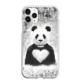 Чехол для iPhone 11 Pro матовый с принтом Панда Любовь Сердце Меланж  в городе Новоалтайск, Силикон |  | animals | beast | panda | глаза | животные | звери | краски | любовь | меланж | милые | панда | пятна | растения | сердце | серый | цветы | чб | эвкалипт