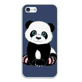 Чехол для iPhone 5/5S матовый с принтом Милая Панда (Sweet Panda) в городе Новоалтайск, Силикон | Область печати: задняя сторона чехла, без боковых панелей | animals | beast | panda | глаза | детям | животные | звери | лапки | милые | мульт | панда | растения | цветы | эвкалипт
