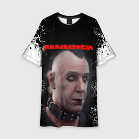 Детское платье 3D с принтом RAMMSTEIN | РАМШТАЙН (Z) в городе Новоалтайск, 100% полиэстер | прямой силуэт, чуть расширенный к низу. Круглая горловина, на рукавах — воланы | lindemann | lm | rammstein | rock | кристиан лоренц | линдеманн | лм | музыка | рамштайн | рок | тилль линдеманн