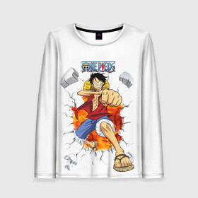 Женский лонгслив 3D с принтом Луффи One Piece. Большой куш в городе Новоалтайск, 100% полиэстер | длинные рукава, круглый вырез горловины, полуприлегающий силуэт | anime | manga | monkey d. luffy | one piece | аниме | большой куш | ван пис | вон пис | капитан | король пиратов | луси | луфи | луффи | луффи но уми | луффи таро | манга | манки д. луффи | мугивара | пират | пятый император