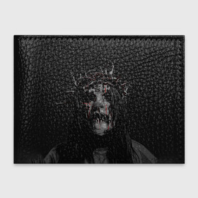 Обложка для студенческого билета с принтом Joey Jordison в городе Новоалтайск, натуральная кожа | Размер: 11*8 см; Печать на всей внешней стороне | alternative | metall | music | rock | slipknot | slipnot | альтернатива | металл | музыка | рок | слипкнот | слипнот