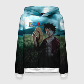 Женская толстовка 3D с принтом Луффи в поле. One Piece в городе Новоалтайск, 100% полиэстер  | двухслойный капюшон со шнурком для регулировки, мягкие манжеты на рукавах и по низу толстовки, спереди карман-кенгуру с мягким внутренним слоем. | monkey d. luffy | one piece | аниме | большой куш | ван пис | вон пис | гол д. роджер | кайдо | король пиратов | луфи | луффи | манки д. луффи | нами | нико робин | пират | портгас д. эйс | ророноа зоро | санджи
