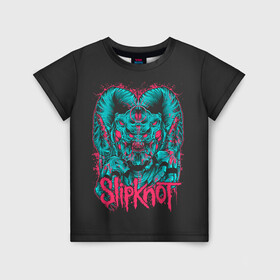 Детская футболка 3D с принтом Slipknot Monster в городе Новоалтайск, 100% гипоаллергенный полиэфир | прямой крой, круглый вырез горловины, длина до линии бедер, чуть спущенное плечо, ткань немного тянется | alternative | metall | music | rock | slipknot | slipnot | альтернатива | металл | музыка | рок | слипкнот | слипнот