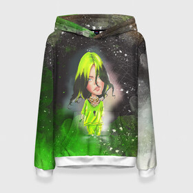 Женская толстовка 3D с принтом BILLIE EILISH | БИЛЛИ АЙЛИШ (Z) в городе Новоалтайск, 100% полиэстер  | двухслойный капюшон со шнурком для регулировки, мягкие манжеты на рукавах и по низу толстовки, спереди карман-кенгуру с мягким внутренним слоем. | be | billie | billie eilish | blohsh | ghoul | айлиш | билли | билли айлиш | бэрд | пайрат | пайрат бэрд