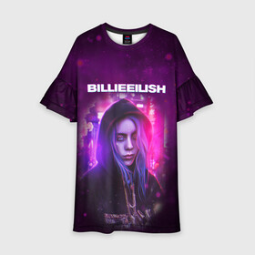 Детское платье 3D с принтом BILLIE EILISH | GLITCH (Z) в городе Новоалтайск, 100% полиэстер | прямой силуэт, чуть расширенный к низу. Круглая горловина, на рукавах — воланы | be | billie | billie eilish | blohsh | ghoul | glitch | айлиш | билли | билли айлиш | бэрд | глитч | пайрат | пайрат бэрд