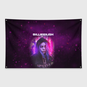 Флаг-баннер с принтом BILLIE EILISH | GLITCH (Z) в городе Новоалтайск, 100% полиэстер | размер 67 х 109 см, плотность ткани — 95 г/м2; по краям флага есть четыре люверса для крепления | be | billie | billie eilish | blohsh | ghoul | glitch | айлиш | билли | билли айлиш | бэрд | глитч | пайрат | пайрат бэрд