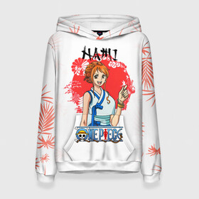 Женская толстовка 3D с принтом Нами One Piece. Большой куш в городе Новоалтайск, 100% полиэстер  | двухслойный капюшон со шнурком для регулировки, мягкие манжеты на рукавах и по низу толстовки, спереди карман-кенгуру с мягким внутренним слоем. | anime | manga | one piece | аниме | большой куш | ван пис | великий флот соломенной шляпы | вон пис | девушка с рыжими волосами | король пиратов | кошка воровка | манга | навигатор | нами | намидзо | о нами