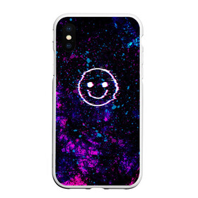 Чехол для iPhone XS Max матовый с принтом GLITCH SMILE | ГЛИТЧ СМАЙЛ в городе Новоалтайск, Силикон | Область печати: задняя сторона чехла, без боковых панелей | Тематика изображения на принте: abstraction | art | dark smile | glitch | halloween | pop art | smile | абстракция | арт | брызги | глитч | глич | краска | мода | прикольная | прикольные | смайл | смайлик | текстура | тренд | тренды | улыбка | яркие
