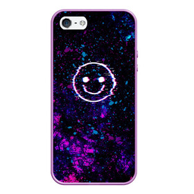 Чехол для iPhone 5/5S матовый с принтом GLITCH SMILE | ГЛИТЧ СМАЙЛ в городе Новоалтайск, Силикон | Область печати: задняя сторона чехла, без боковых панелей | Тематика изображения на принте: abstraction | art | dark smile | glitch | halloween | pop art | smile | абстракция | арт | брызги | глитч | глич | краска | мода | прикольная | прикольные | смайл | смайлик | текстура | тренд | тренды | улыбка | яркие