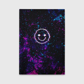 Обложка для автодокументов с принтом GLITCH SMILE | ГЛИТЧ СМАЙЛ в городе Новоалтайск, натуральная кожа |  размер 19,9*13 см; внутри 4 больших “конверта” для документов и один маленький отдел — туда идеально встанут права | Тематика изображения на принте: abstraction | art | dark smile | glitch | halloween | pop art | smile | абстракция | арт | брызги | глитч | глич | краска | мода | прикольная | прикольные | смайл | смайлик | текстура | тренд | тренды | улыбка | яркие
