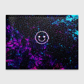 Обложка для студенческого билета с принтом GLITCH SMILE | ГЛИТЧ СМАЙЛ в городе Новоалтайск, натуральная кожа | Размер: 11*8 см; Печать на всей внешней стороне | Тематика изображения на принте: abstraction | art | dark smile | glitch | halloween | pop art | smile | абстракция | арт | брызги | глитч | глич | краска | мода | прикольная | прикольные | смайл | смайлик | текстура | тренд | тренды | улыбка | яркие
