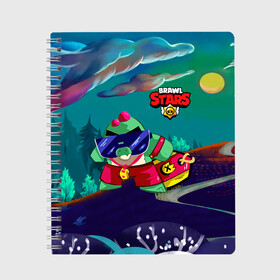 Тетрадь с принтом Базз Buzz Brawl Stars в городе Новоалтайск, 100% бумага | 48 листов, плотность листов — 60 г/м2, плотность картонной обложки — 250 г/м2. Листы скреплены сбоку удобной пружинной спиралью. Уголки страниц и обложки скругленные. Цвет линий — светло-серый
 | brawl | brawl stars | brawlstars | brawl_stars | buz | buzz | баз | базз | бравл | бравлстарс | буз