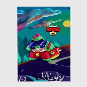 Постер с принтом Базз Buzz Brawl Stars в городе Новоалтайск, 100% бумага
 | бумага, плотность 150 мг. Матовая, но за счет высокого коэффициента гладкости имеет небольшой блеск и дает на свету блики, но в отличии от глянцевой бумаги не покрыта лаком | brawl | brawl stars | brawlstars | brawl_stars | buz | buzz | баз | базз | бравл | бравлстарс | буз