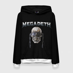 Женская толстовка 3D с принтом Megadeth в городе Новоалтайск, 100% полиэстер  | двухслойный капюшон со шнурком для регулировки, мягкие манжеты на рукавах и по низу толстовки, спереди карман-кенгуру с мягким внутренним слоем. | megadeth | rock | trash metal | мега | мегадетх | метал | рок