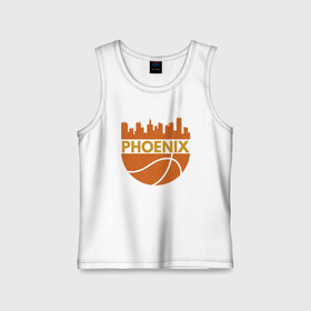 Детская майка хлопок с принтом Phoenix в городе Новоалтайск,  |  | basketball | mvp | nba | phoenix | sport | streetball | suns | аризона | баскетбол | игра | крис пол | мяч | нба | санс | спорт | стритбол | тренер | финикс | чемпион