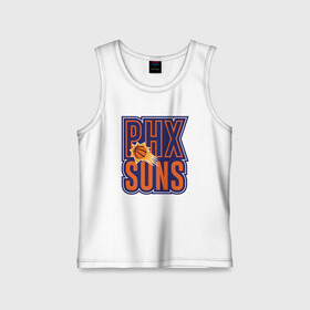 Детская майка хлопок с принтом PHX Suns в городе Новоалтайск,  |  | basketball | mvp | nba | phoenix | sport | streetball | suns | аризона | баскетбол | игра | крис пол | мяч | нба | санс | спорт | стритбол | тренер | финикс | чемпион