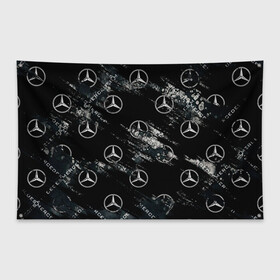 Флаг-баннер с принтом MERCEDES в городе Новоалтайск, 100% полиэстер | размер 67 х 109 см, плотность ткани — 95 г/м2; по краям флага есть четыре люверса для крепления | amg | benz | logo amg | logo mercedes | mercedes | mercedes amg | mercedes benz | логотип амг | логотип мерседес | машина | мерседес | мерседес амг | мерседес бенз | мерсэдэс | меседэс | мэрседес | мэрсэдэс | мэседэс