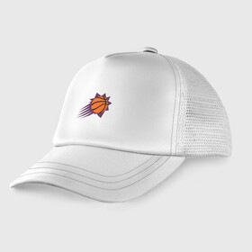 Детская кепка тракер с принтом Suns Basket в городе Новоалтайск, Козырек - 100% хлопок. Кепка - 100% полиэстер, Задняя часть - сетка | универсальный размер, пластиковая застёжка | basketball | mvp | nba | phoenix | sport | streetball | suns | аризона | баскетбол | игра | крис пол | мяч | нба | санс | спорт | стритбол | тренер | финикс | чемпион