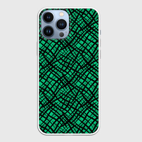 Чехол для iPhone 13 Pro Max с принтом Абстрактный зелено черный узор в городе Новоалтайск,  |  | абстрактный | зеленый | креативный камуфляж | линии | молодежный | полосатый | черный