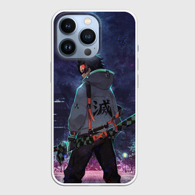 Чехол для iPhone 13 Pro с принтом Танджиро в ночном городе в городе Новоалтайск,  |  | anime | demon slayer | kimetsu no yaiba | аниме | клинок | клинок рассекающий демонов | манга | рассекающий демонов