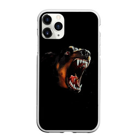 Чехол для iPhone 11 Pro матовый с принтом РОТВЕЙЛЕР в городе Новоалтайск, Силикон |  | animal | dog | evil | fury | домашние | животные | звери | злой | зубы | клыки | пасть | пес | ротвейлер | собака | ярость