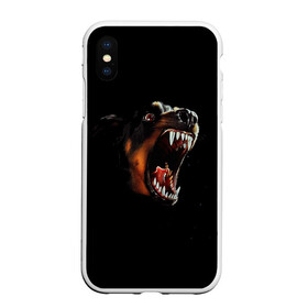 Чехол для iPhone XS Max матовый с принтом РОТВЕЙЛЕР в городе Новоалтайск, Силикон | Область печати: задняя сторона чехла, без боковых панелей | animal | dog | evil | fury | домашние | животные | звери | злой | зубы | клыки | пасть | пес | ротвейлер | собака | ярость
