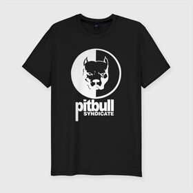 Мужская футболка хлопок Slim с принтом PITBULL SYNDICATE | ПИТБУЛЬ в городе Новоалтайск, 92% хлопок, 8% лайкра | приталенный силуэт, круглый вырез ворота, длина до линии бедра, короткий рукав | Тематика изображения на принте: america | animals | pitbull | pitbull syndicate | sport | usa | америка | животные | питбуль | питбуль синдикат | питбультерьер | собаки | спорт | сша