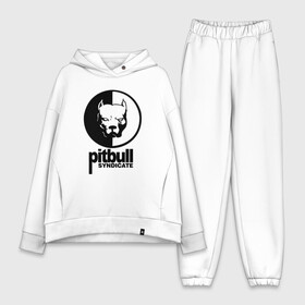 Женский костюм хлопок Oversize с принтом PITBULL SYNDICATE | ПИТБУЛЬ в городе Новоалтайск,  |  | america | animals | pitbull | pitbull syndicate | sport | usa | америка | животные | питбуль | питбуль синдикат | питбультерьер | собаки | спорт | сша
