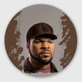 Коврик для мышки круглый с принтом Ice Cube | Айс Куб (Z) в городе Новоалтайск, резина и полиэстер | круглая форма, изображение наносится на всю лицевую часть | ice cube | oshea jackson | rap | айс куб | айс кьюб | реп | репер | рэпер | хип хоп