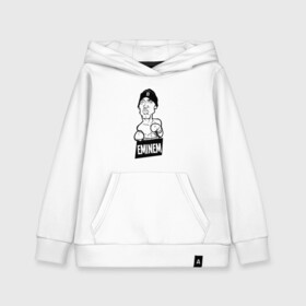 Детская толстовка хлопок с принтом EMINEM | ЭМИНЕМ (Z) в городе Новоалтайск, 100% хлопок | Круглый горловой вырез, эластичные манжеты, пояс, капюшен | Тематика изображения на принте: eminem | rap | еминем | зарубежный реп | реп | эминем