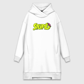 Платье-худи хлопок с принтом STUPID | ЗОМБИ в городе Новоалтайск,  |  | green | stupid | zombie | зеленый | зомби | мозги
