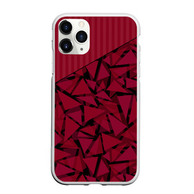 Чехол для iPhone 11 Pro Max матовый с принтом Красный комбинированный узор  в городе Новоалтайск, Силикон |  | абстрактный | в полоску | геометрический | красный | полосатый | современный