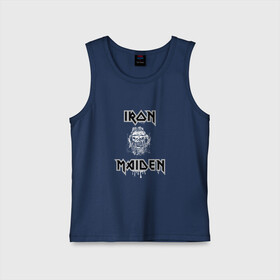 Детская майка хлопок с принтом IRON MAIDEN | АЙРОН МЕЙДЕН (Z) в городе Новоалтайск,  |  | iron maiden | logo | music | rock | айрон мэйден | железная дева | лого | музик | рок | стив харрис | ужасы | хеви метал
