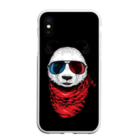 Чехол для iPhone XS Max матовый с принтом Панда Хипстер в Очках в городе Новоалтайск, Силикон | Область печати: задняя сторона чехла, без боковых панелей | animal | funny | panda | животные | звери | милые | очки | панда | прикол | хипстер