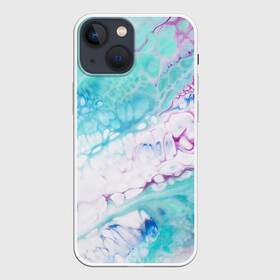Чехол для iPhone 13 mini с принтом Цветная морская пена в городе Новоалтайск,  |  | Тематика изображения на принте: абстракция | волна | море | мрамор | пена | пузыри