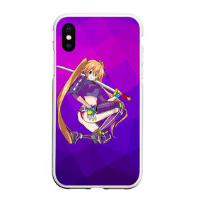 Чехол для iPhone XS Max матовый с принтом Аниме девушка 18+ в городе Новоалтайск, Силикон | Область печати: задняя сторона чехла, без боковых панелей | аниме | анимешная | вайфу | девочка | девушка | кавайная | милая | тян | фиолетовые волосы