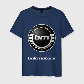 Мужская футболка хлопок с принтом BALTMOTORS / БАЛТМОТОРС в городе Новоалтайск, 100% хлопок | прямой крой, круглый вырез горловины, длина до линии бедер, слегка спущенное плечо. | baltmotors | motorcycle | motosport | racing | speed | sport | байк. | балтмоторс | гонки | двигатель | мото | мотокросс | мотоспорт | мототриал | мотоцикл | скорость | спорт