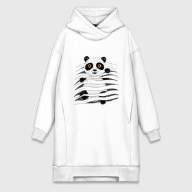 Платье-худи хлопок с принтом МАЛЫШ ПАНДА в городе Новоалтайск,  |  | baby | bear | china | honey | little | panda | sweet | texture | иллюзия | китай | малыш | медведь | милый | мишка | няшка | панда | текстуры